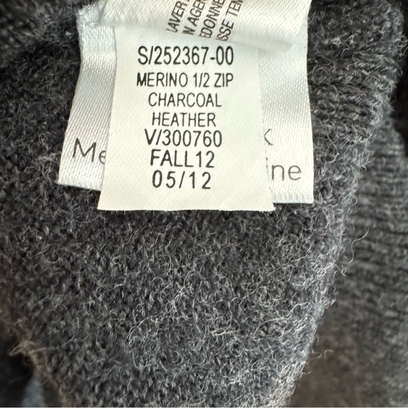 Gap Extra Fine Merino Wool Half-Zip Sweater Men’s M/L –Charcoal Heather Normcore - Picture 7 of 9